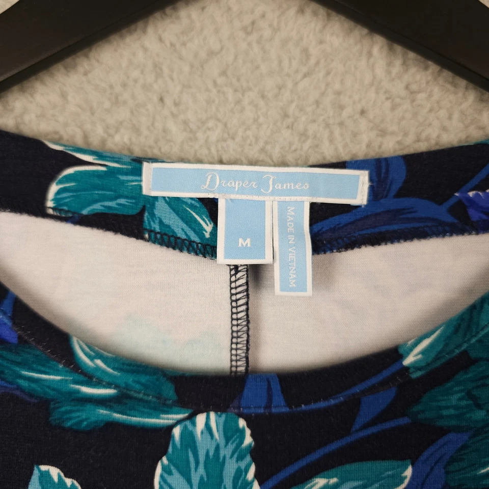 Draper James платье женщин средний Нассау синий зимний цветочный вязаный чехол 3/4 рукав - Изображение 3 из 4