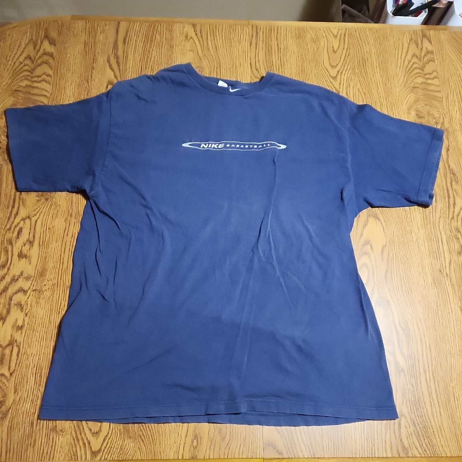 Nike Men's Blue XL Logo Crew Neck Short Sleeve Cotton Jersey T-Shirt
