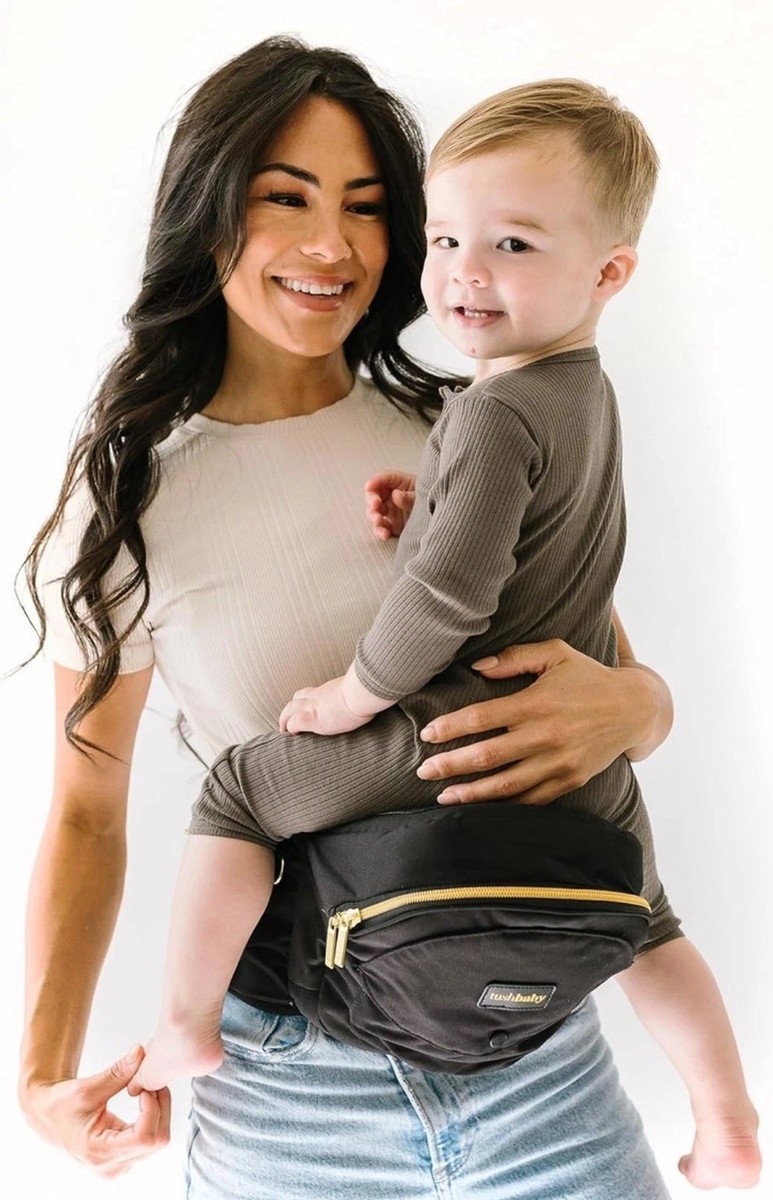 TushBaby Hip Seat Baby Carrier – Black | Safety Certified  display picture 2