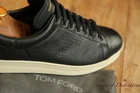 Tom Ford Black Grain Leather Shoes Trainers Sneakers Men's UK 8 US 9 EU 42