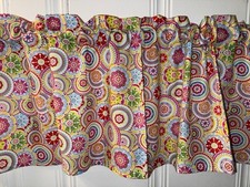 Made to Order Circles Modern Window Valance Curtain Medallion Curtains