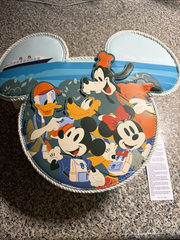 Loungefly Disney Cruise Line Ship Replica Mickey Crossbody Teal Purse - NWT