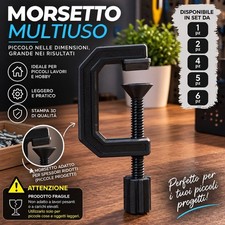 Morsetto Multiuso a Vite in Stampa 3D - NERO