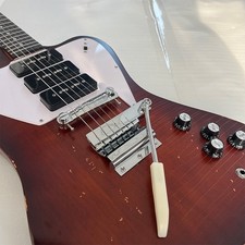 Factory-customized electric guitar, brown, ha...