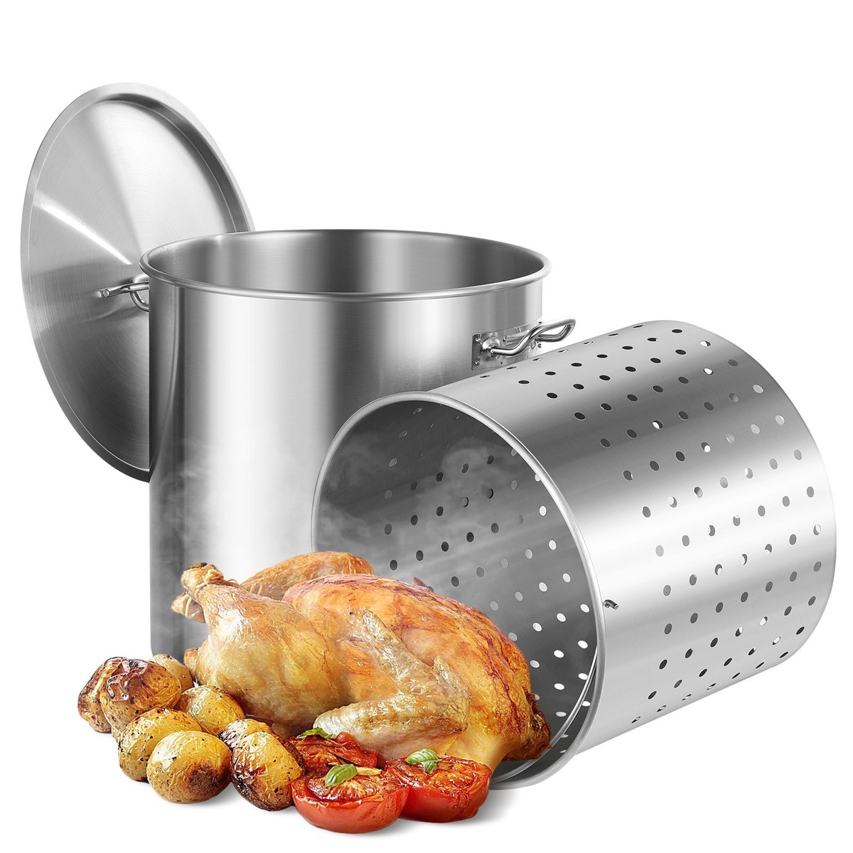 84QT Stainless Steel Stockpot Cooking Kitchen Sauce Pot with