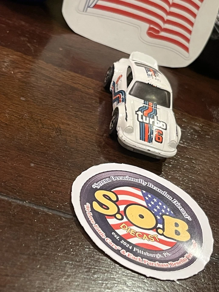 Coche diecast Hot Wheels Blackwalls 1974 Porsche P-911 blanco usado excelente estado HK Foto 4 de 4