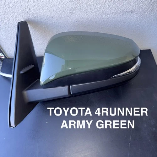 NEW ARMY GREEN Mirror Fits 20-23 Toyota 4Runner Driver Left Signal, heat, puddle