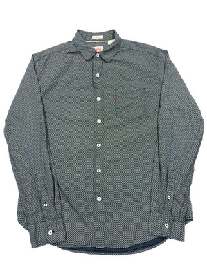Levi's Men's Shirt Long Sleeve Pocket Slim Fit Floral Black Beige - Size Large