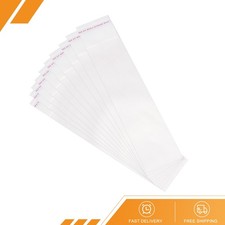 100Pack Clear Cello Bags 4"x12" Plastic Self Sealing OPP Treat Bags Clear