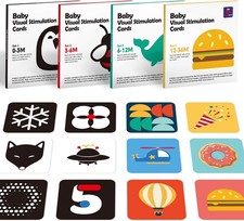 hahaland Jouet Bébé pour 0 3 Mois Carte Flash Blanc et Noir pour ToutPetits 6