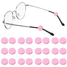 Glasses Ear Grip, Anti-Slip Silicon Ear Grippers Round 12Pair Pink