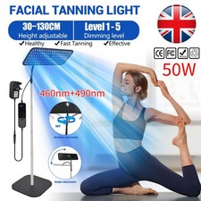 50W Facial Tanning Light Full Blue Sun Solarium Lamp Face Body Tanner For Home +