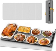 Warming Mat for Food,Electric Warming Tray with Heat Resistant Mat for