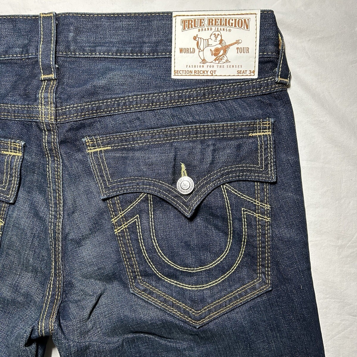 NWT True Religion 2013 Ricky OT Straight Fit Jeans - Size 36 x 34