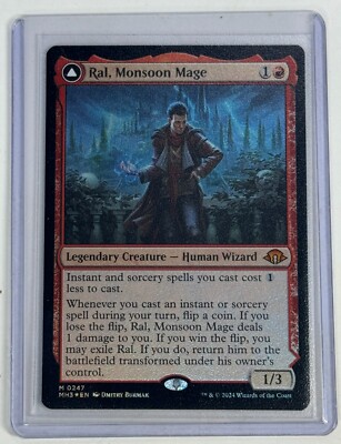 Ral Monsoon Mage Levline Prodigy Foil 2 Sided NM Modern Horizons 3