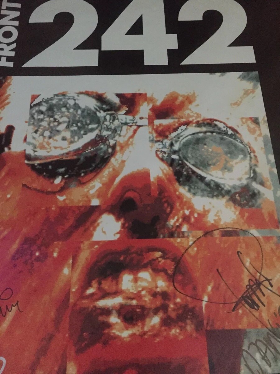 FRONT 242 original Poster TYRANNY FOR YOU signed industrial