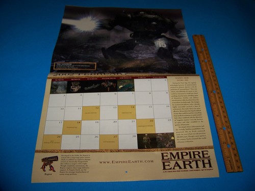 Empire Earth 2001 Historic Calendar Vintage Video Game Promotional Calendar - Picture 15 of 17