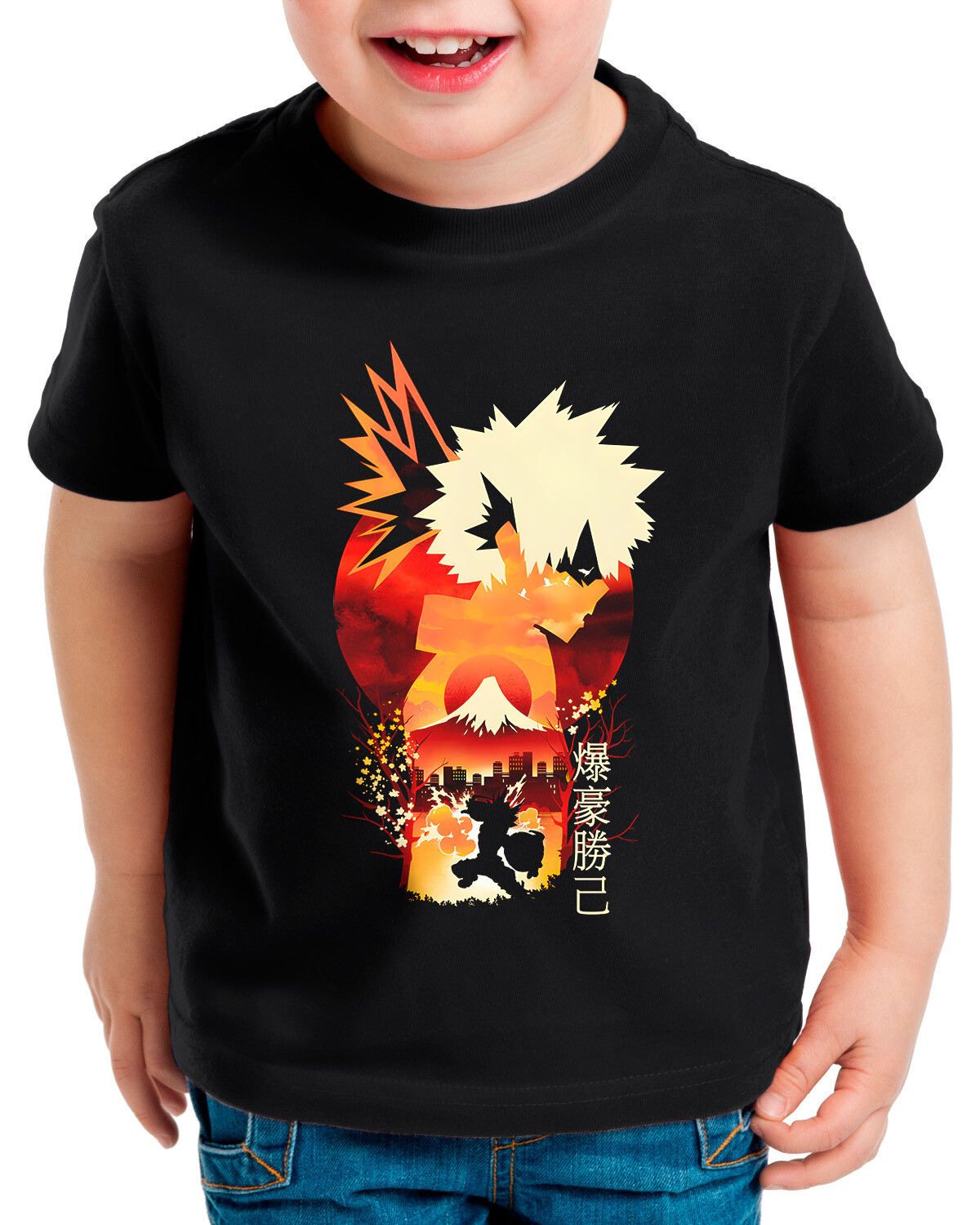 Katsuki Bakugou Niños Camiseta Superhéroe Japón Academia Manga