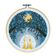 Cross Stitch Kit  Design Works Campfire w/6" Wood Hoop DW7074