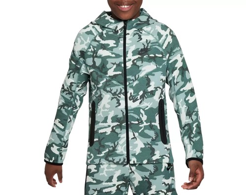 Nike Tech Fleece Jugend Full Zip Jacke Kinder grün Camouflage FN9118-361 Jungen Large NEU - Bild 1 von 3