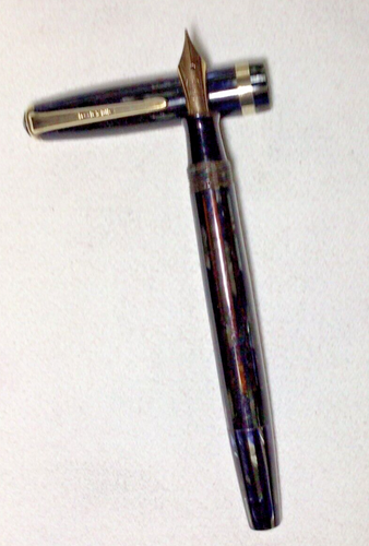 Parker Duofold Füllfederhalter blau-grau 1942 restauriert Top Zustand - Bild 11 von 11