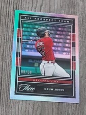 DRUW JONES 2023 PANINI THREE AND TWO ALL PROSPECT TEAM ROOKIE CARD. #9/50.