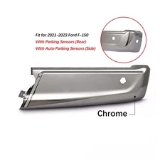 Rear Right Bumper End Cap For 2021 2022 2023 Ford F150 Chrome With Two Sensors