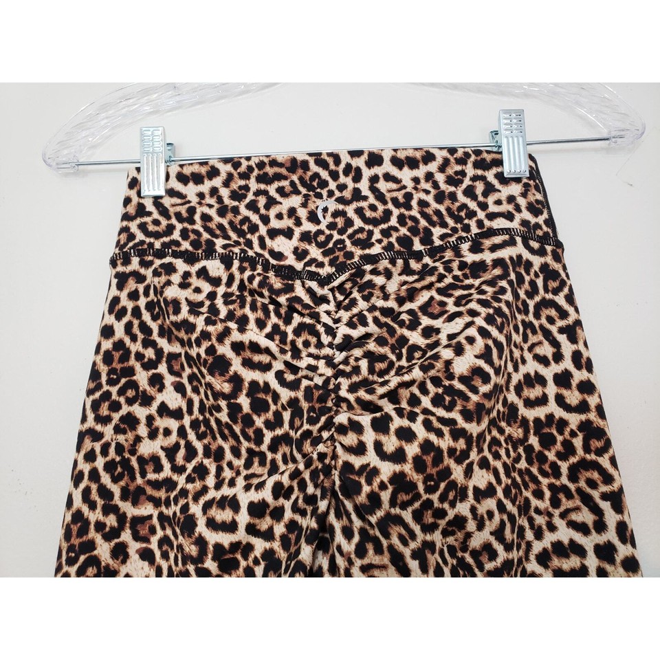 (S) Zyia Active Women's Pants Size 4 Brown Animal Print Leggings eBay