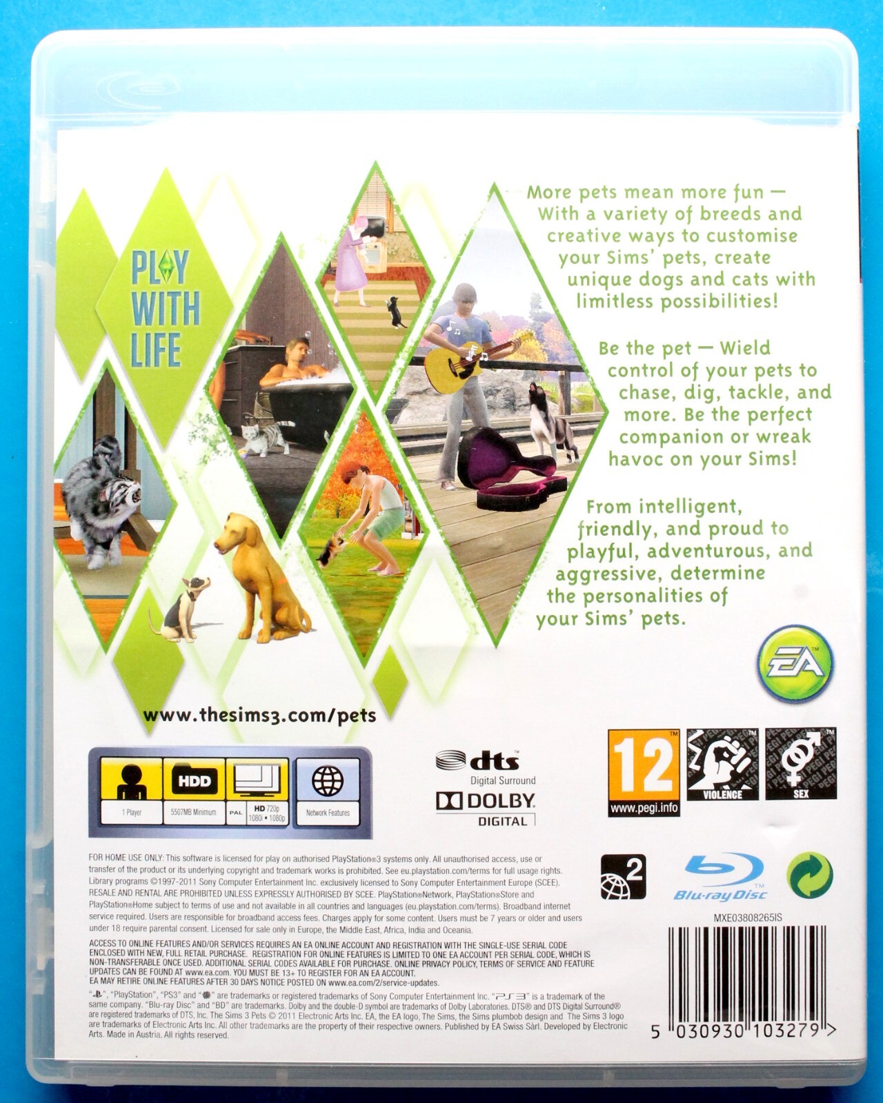 The Sims 3 Pets PS3 PLAYSTATION 3 PAL UK Boxed & Manual Free