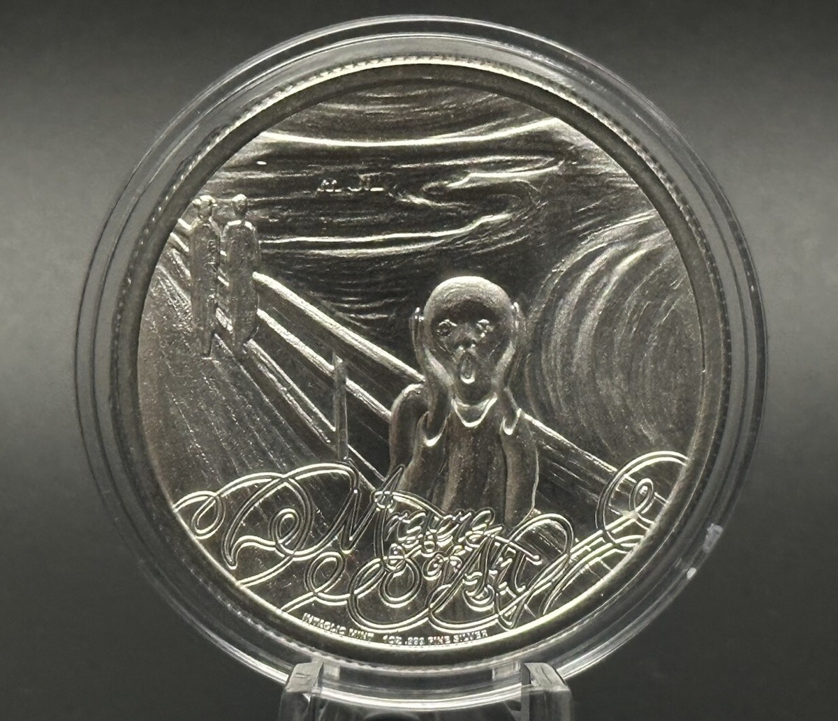 1 oz Silver Edvard Munch Masters Of Art The Scream BU .999 Pure