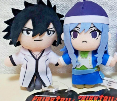 FAIRY TAIL Pikonui Plush Toy Doll Mascot 10cm Juvia Glay set of 2