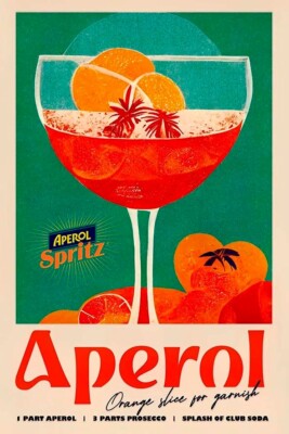 Poster poster poster advertising aperitif Aperol Spritz print 60x90 cm