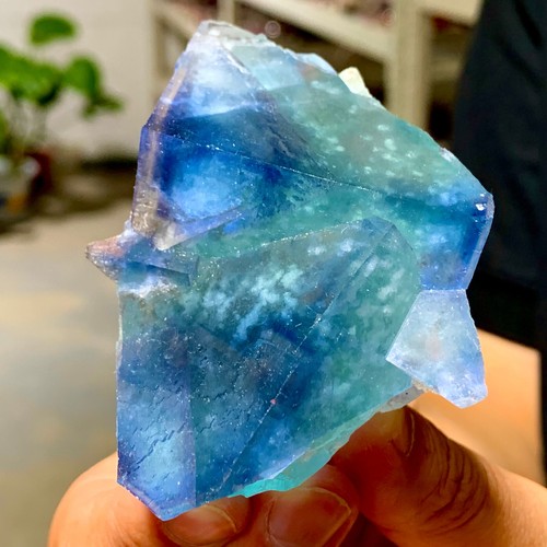 198 g natürliches blaues Fluorit Quarz Kristall Mineral Probe - Bild 15 von 20