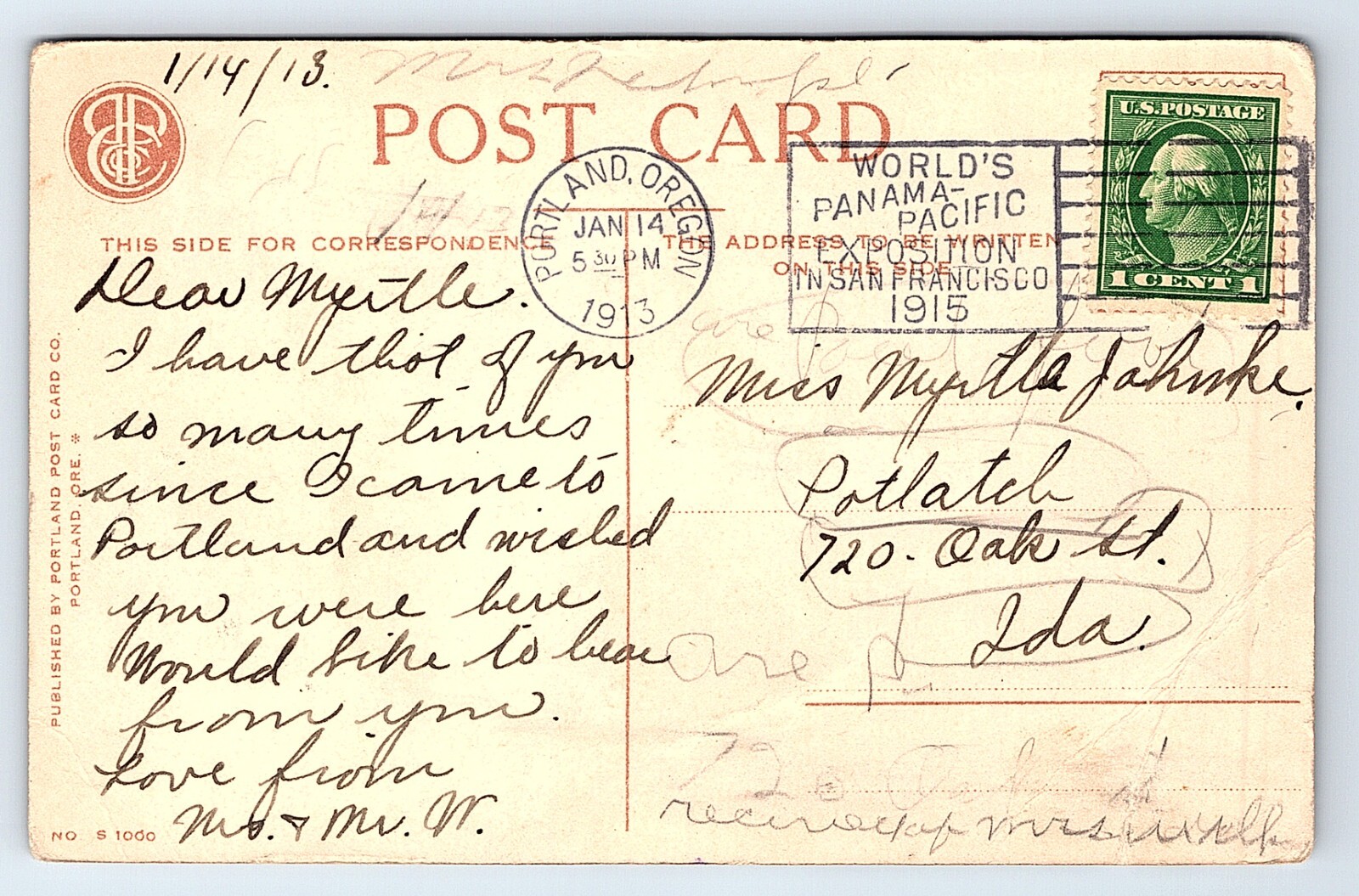 Postcard Picking Roses In Portland Oregon OR c.1913 PanamaPacific Expo Cancel eBay