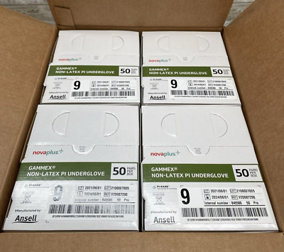 Gammex NovaPlus Non-Latex PI Underglove Surgical Glove 1 Case Size: 9 *See Date*