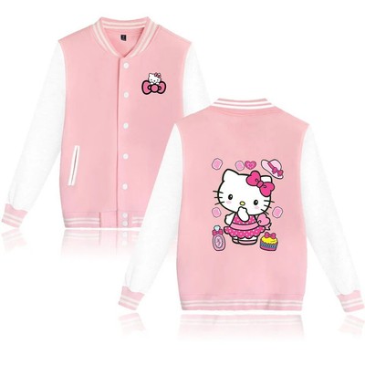 Disney Frauen Hello Kitty Pullover Hemd Mädchen Sport Jacke Winter Damen Bluse