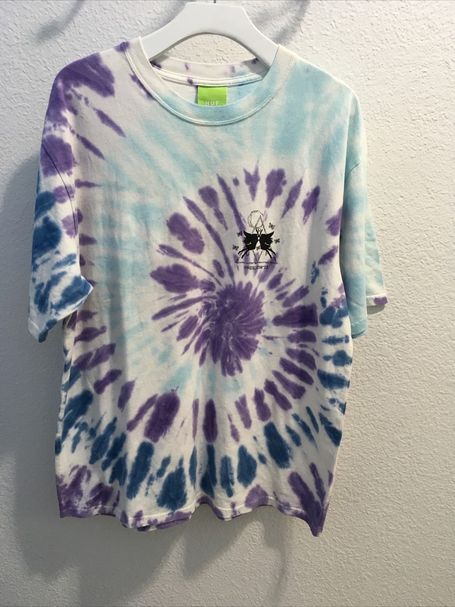 huf blue tie dye shirt