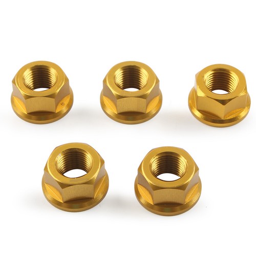 Kettenradmuttern M10 für Ducati Hypermotard 796 950 Hyperstrada 821 939 Gold - Bild 4 von 5