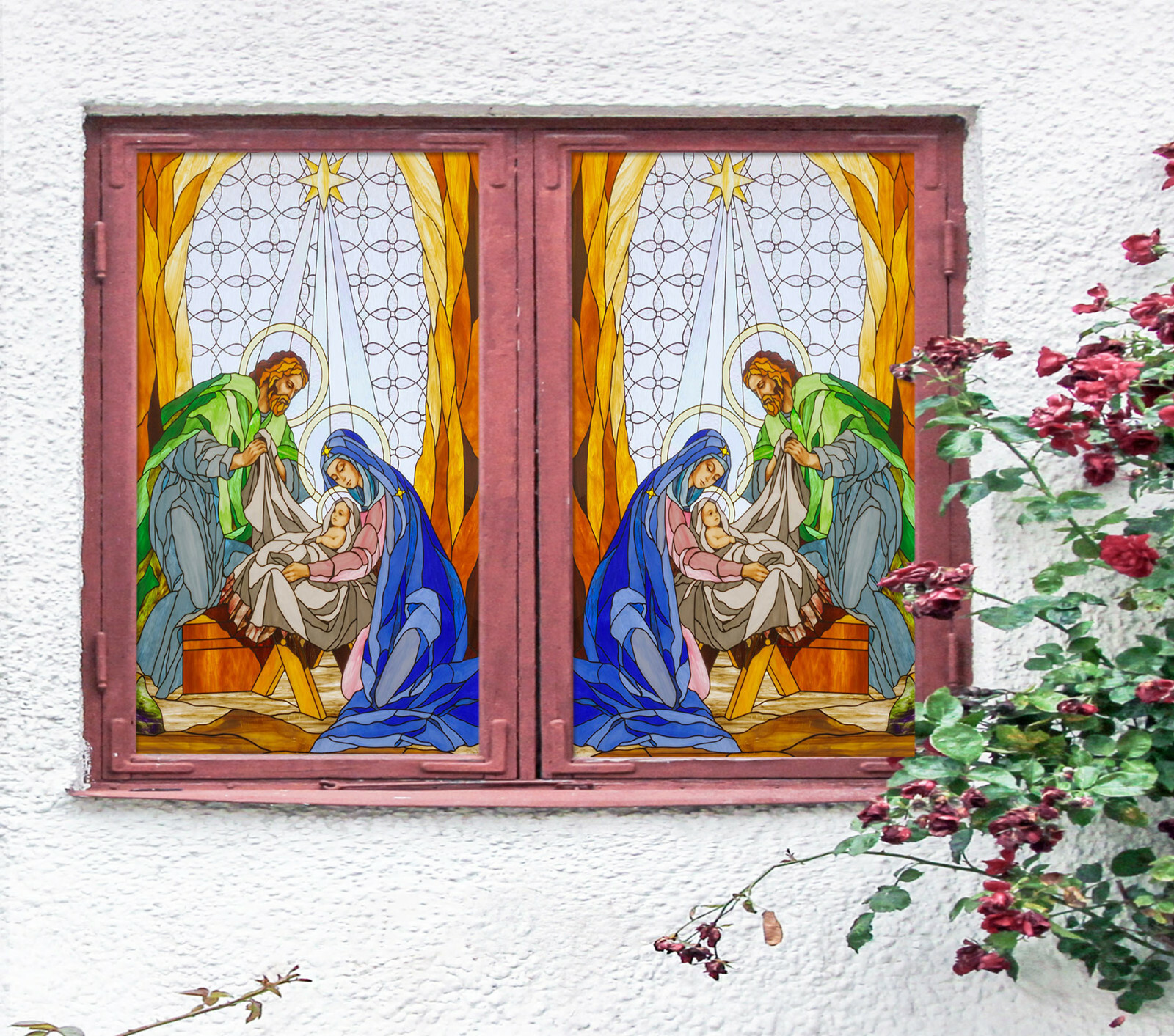 3D Noble Baby ZHUA94 Window Film Print Sticker Cling Stained Glass UV Zoe