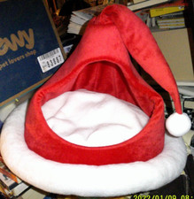 Christmas Tree Hat Shape Pet Dog Cat Bed House Soft Nest Removable Cushion