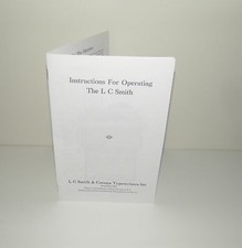 L C Smith No 8 and Corona Typewriter Reproduction  Instruction Manual thumbnail