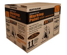 Rust-Oleum Fluorescent Red-Orange 2X Inverted Marking Spray 15oz, 12-Pk 266599 