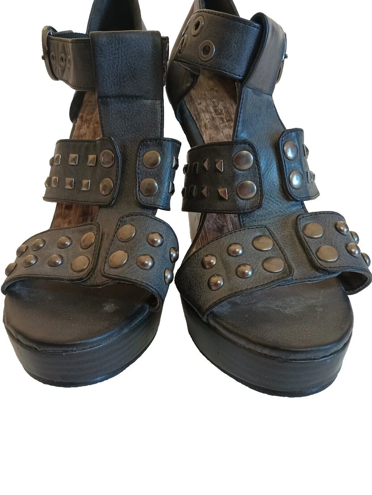 Туфли на танкетке женские LILIANA кожаные верх