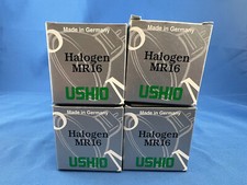 Lot of 4 USHIO Ultraline 10,000 Hour EXT/FG/WS/6500K  12V 50W MR16  Light Bulb