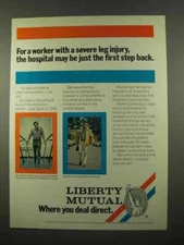 1975 Liberty Mutual Insurance Ad - Severe Leg Injury