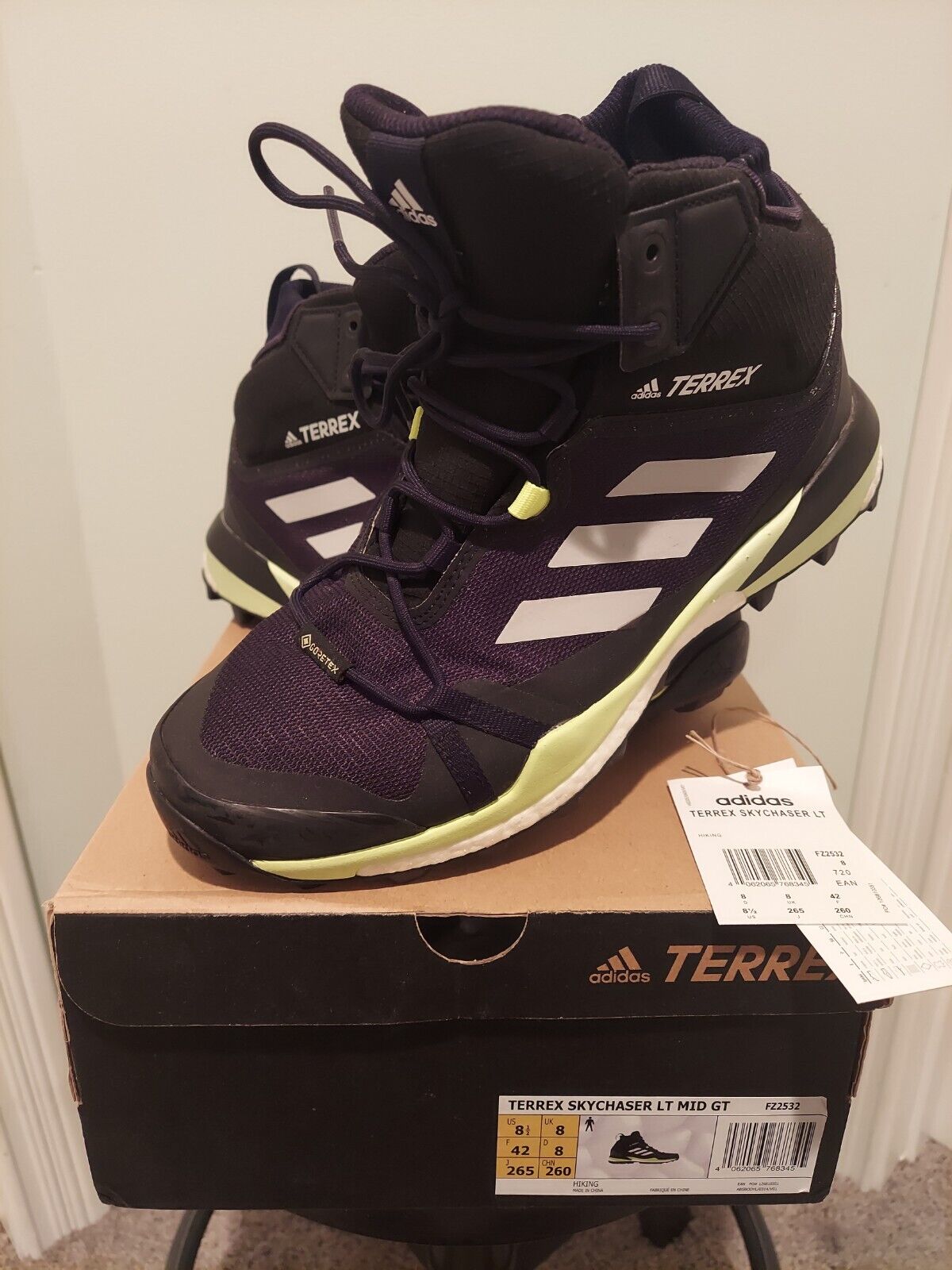Mens Black ADIDAS TERREX SKYCHASER MID Hiking Shoes 8.5 W/Box Excellent! | eBay