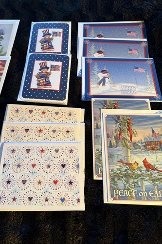 Unused Patriotic Greeting Cards with envelopes-Lot of 20 #3300 - Picture 3 of 4