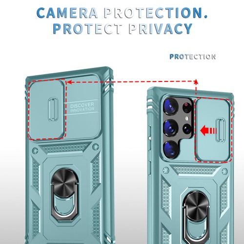 For Samsung Galaxy S23 Ultra S20 FE S24 S22 Kickstand Case Slide Camera Cover - Picture 46 of 57