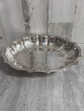 Vintage CHIPPENDALE International Silver, Silver-plated OVAL DISH 11” X 9” #6384