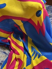 LANVIN PARIS 100 SILK GORGEOUS DOVE DESIGNER SCARF;MADE IN ITALY; 34x 34  W/BOX